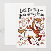 Year Of The Horse - Chinese Lunar New Year シーズンカード (正面/裏面)