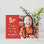 Year of The Horse Chinese New Year Card シーズンカード (スタンド正面)