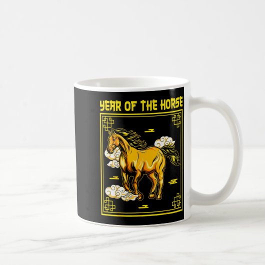 Year Of The Horse Chinese Zodiac Chinese New Year コーヒーマグカップ (右)