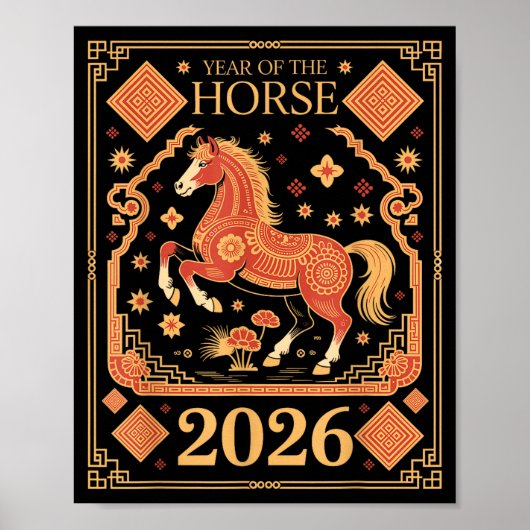 Year Of The Horse – Chinese Zodiac New Year 2026  ポスター (正面)