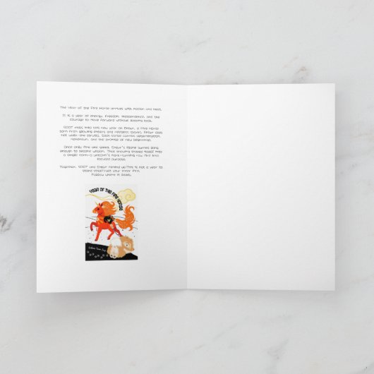 YEAR OF THE HORSE Chow カード (内部)