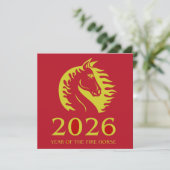 Year of the Horse Flat Greeting Card (スタンド正面)