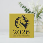 Year of the Horse Flat Greeting Card (スタンド正面)