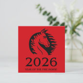 Year of the Horse Flat Greeting Card (スタンド正面)