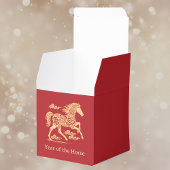 Year of the Horse Lunar New Year Red Gold Elegant フェイバーボックス