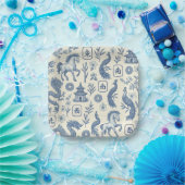 Year of the Horse Mahjong Paper Plates ペーパープレート (パーティー)