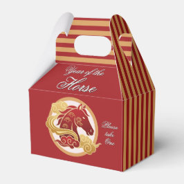 Year of the Horse New Years 4"w x 2.5"l x 5"h フェイバーボックス