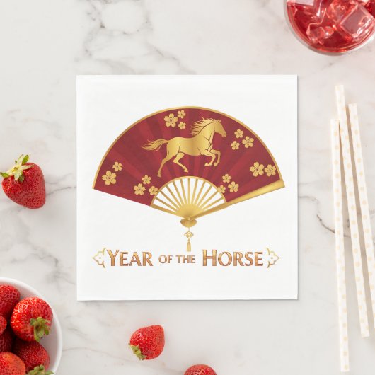 Year of the Horse New Years Eve Party スタンダードランチョンナプキン (インサイチュ)