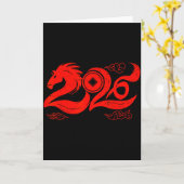 Year Of The Horse Zodiac Happy Chinese Lunar New Y カード (黄色い花)