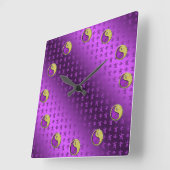 Year of the Metal Boar スクエア壁時計 (傾斜)