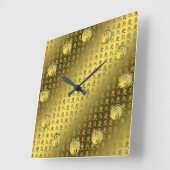 Year of the Metal Dragon スクエア壁時計 (傾斜)