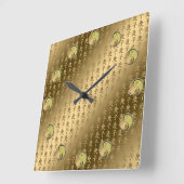 Year of the Metal Rat スクエア壁時計 (傾斜)