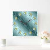 Year of the Metal Snake スクエア壁時計 (ホーム)