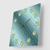 Year of the Metal Snake スクエア壁時計 (傾斜)