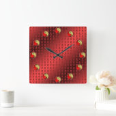 Year of the Metal Tiger スクエア壁時計 (ホーム)