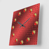 Year of the Metal Tiger スクエア壁時計 (傾斜)