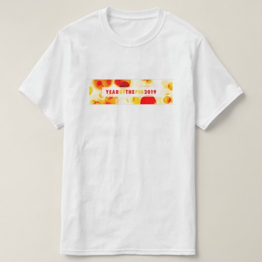 Year of the Pig 2019《写真》ぼけ味・バナー Tシャツ (デザイン正面)