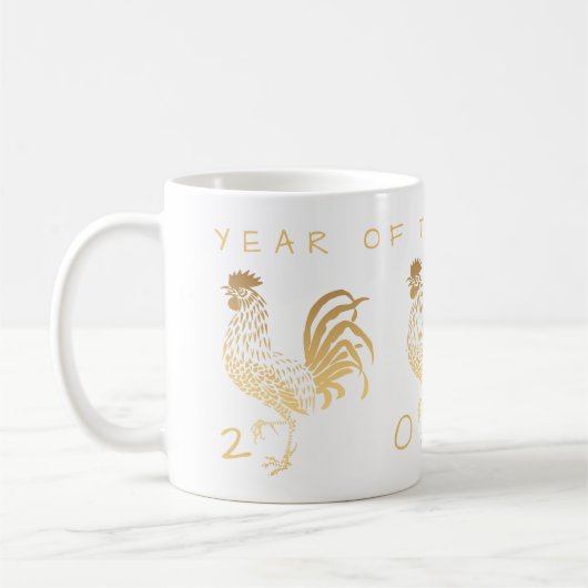 Year of the Rooster 2017カスタマイズ可能なマグカップ コーヒーマグカップ (左)