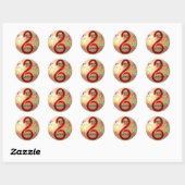 Year of the Snake 2013ステッカー ラウンドシール (シート)