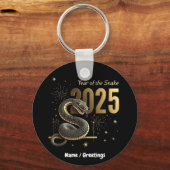 Year of the Snake 2025〔占星術の〕十二宮図カスタマイズ可中国の能 キーホルダー (正面)