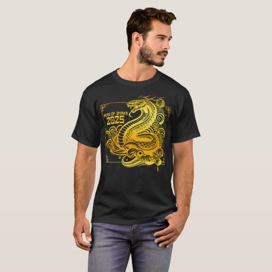 Year Of The Snake 2025〔占星術の〕十二宮図ハッピーニュー中国のアイ Tシャツ (正面フル)