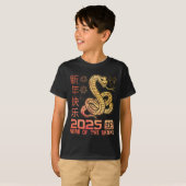 Year Of The Snake 2025 -〔占星術の〕十二宮図中国のヘビ Tシャツ (正面フル)