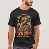 Year Of The Snake 2025 -〔占星術の〕十二宮図中国のヘビ Tシャツ (正面)