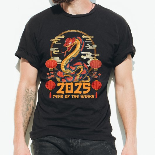 Year Of The Snake 2025 -〔占星術の〕十二宮図中国のヘビ Tシャツ