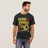 Year Of The Snake 2025 -〔占星術の〕十二宮図中国のヘビ Tシャツ (正面フル)