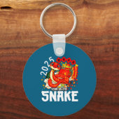 Year Of The Snake 2025 Chinese New Year 2025 Red S キーホルダー (正面)