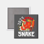 Year Of The Snake 2025 Chinese New Year 2025 Red S マグネット (正面/裏面)