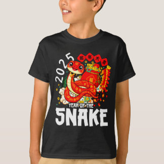 Year Of The Snake 2025 Chinese New Year 2025 Red S Tシャツ