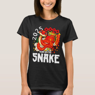 Year Of The Snake 2025 Chinese New Year 2025 Red S Tシャツ