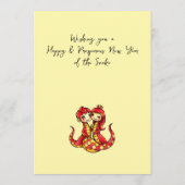 Year of the Snake (Kids) Greeting Card アドバイスカード (裏面)