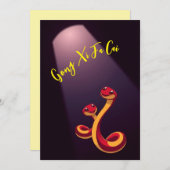 Year of the Snake (Spotlight)グリーティングカード アドバイスカード (正面/裏面)