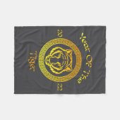 Year Of The Tiger 2022 Circular Asian Chinese New  フリースブランケット (正面(横))