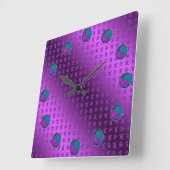 Year of the Water Boar スクエア壁時計 (傾斜)