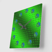 Year of the Water Goat スクエア壁時計 (傾斜)