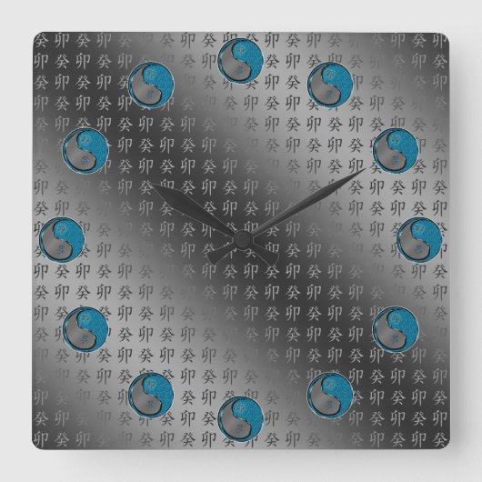 Year of the Water Rabbit スクエア壁時計 (正面)