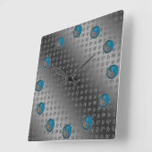 Year of the Water Rabbit スクエア壁時計 (傾斜)