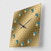 Year of the Water Rat スクエア壁時計 (傾斜)