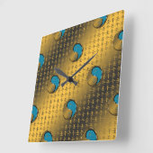 Year of the Water Rat スクエア壁時計 (傾斜)