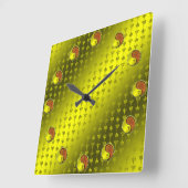 Year of the Wood Monkey スクエア壁時計 (傾斜)