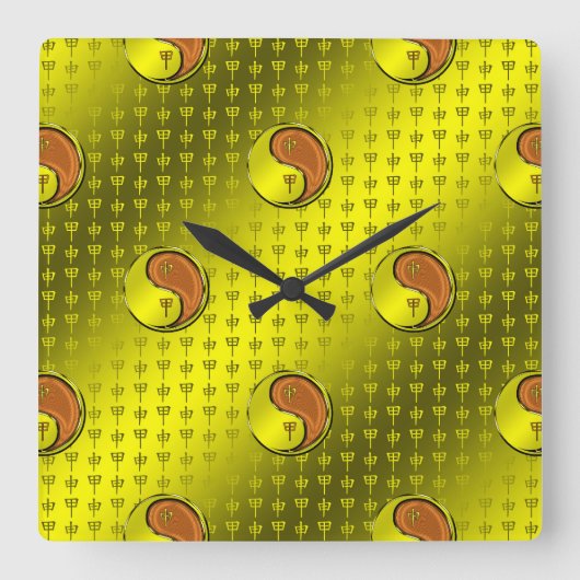 Year of the Wood Monkey スクエア壁時計 (正面)