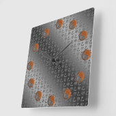 Year of the Wood Rabbit スクエア壁時計 (傾斜)