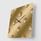 Year of the Wood Rat スクエア壁時計 (傾斜)