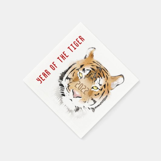 Year of Tiger 2022年新年中国の〔占星術の〕十二宮図動物 スタンダードカクテルナプキン (角)
