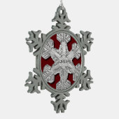 Year Pewterエレガント Snowflake Framed実在オーナメント スノーフレークピューターオーナメント (左)