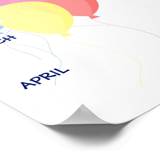 Year-Round Birthday Reminder Sign ポスター (角)