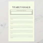 Yearly Goals Planner チラシ (正面)